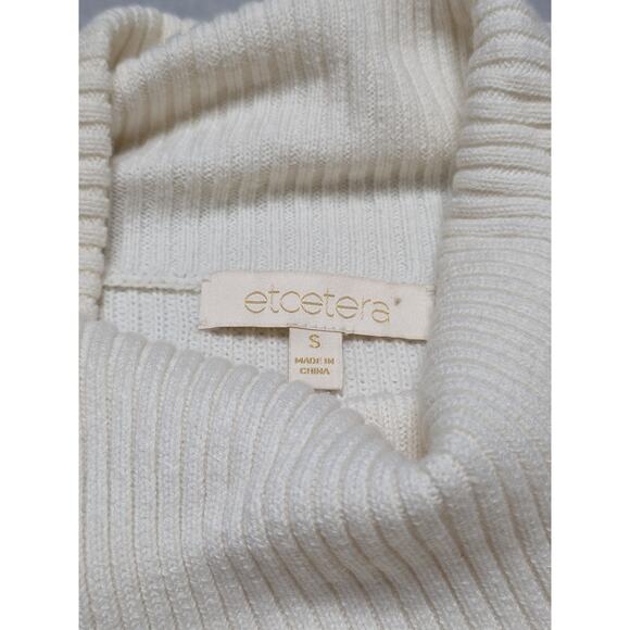 NWT Etcetera Wool Blend Sweater – Small – Winter White, Asymmetric Collar - Picture 8 of 15